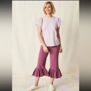 Matilda Jane Enchanted Garden On the Boardwalk Big Ruffle Pants ~ Med ~EUC